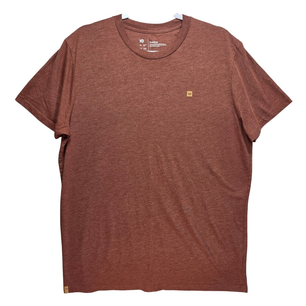Tentree Treeblend Tshirt Mens XL Short Sleeve Heathered Rust Brown Organic